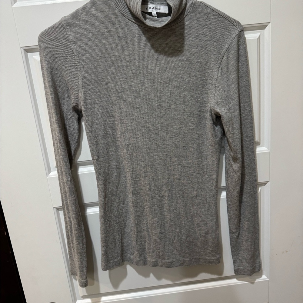 Frame Ribbed Mock Neck Top - Picture 4 of 4